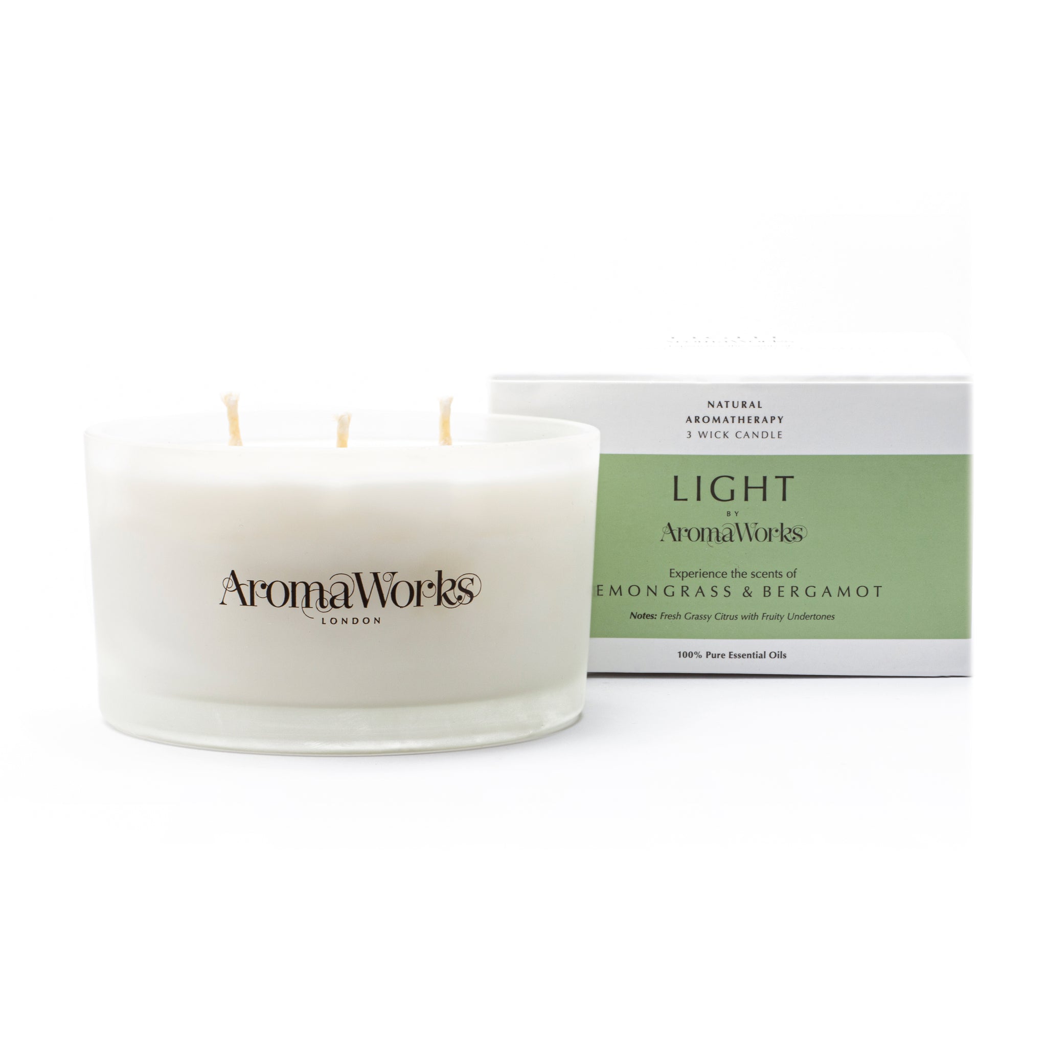 Light Range Lemongrass and Bergamot Candle 3-Wick Large