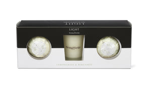 Light Range Lemongrass & Bergamot 10cl & Mini AromaBomb Gift Set